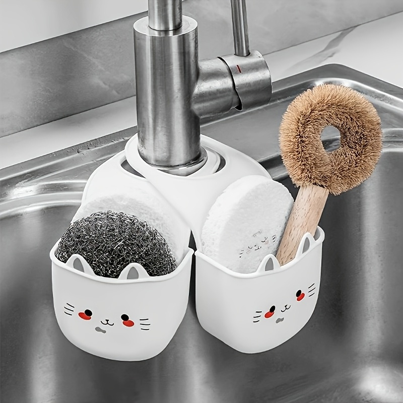 Silicone Tap Washer - Karikatür Kedi Sepeti Yumuşak Tokalı Musluk