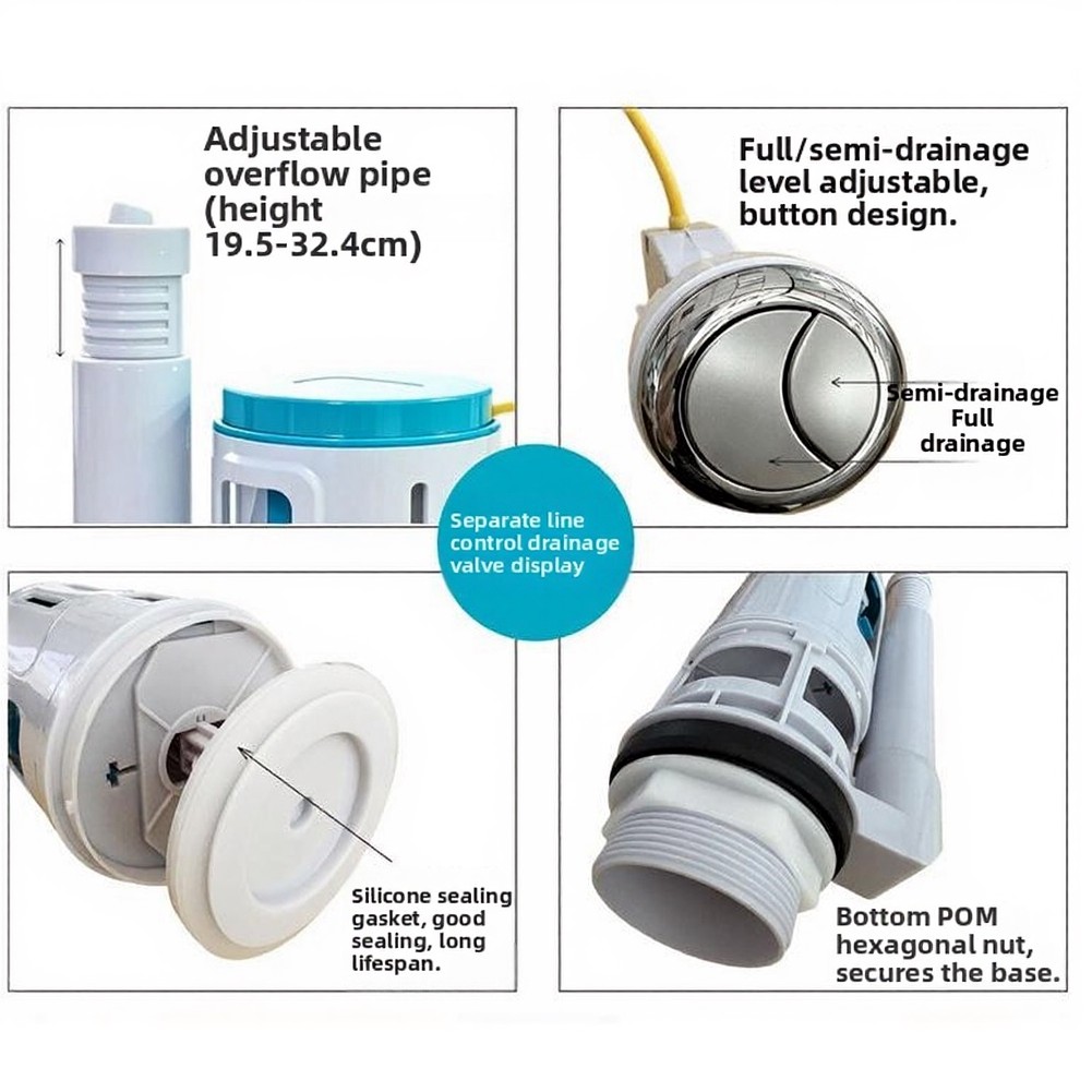 1 adet çift tahliye vanası kab - Toilet Fill Valve incelemesi ve fiyatı